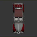 Vintage Gray And Red Classic Car With Caravaggio Lettering Retro Design
