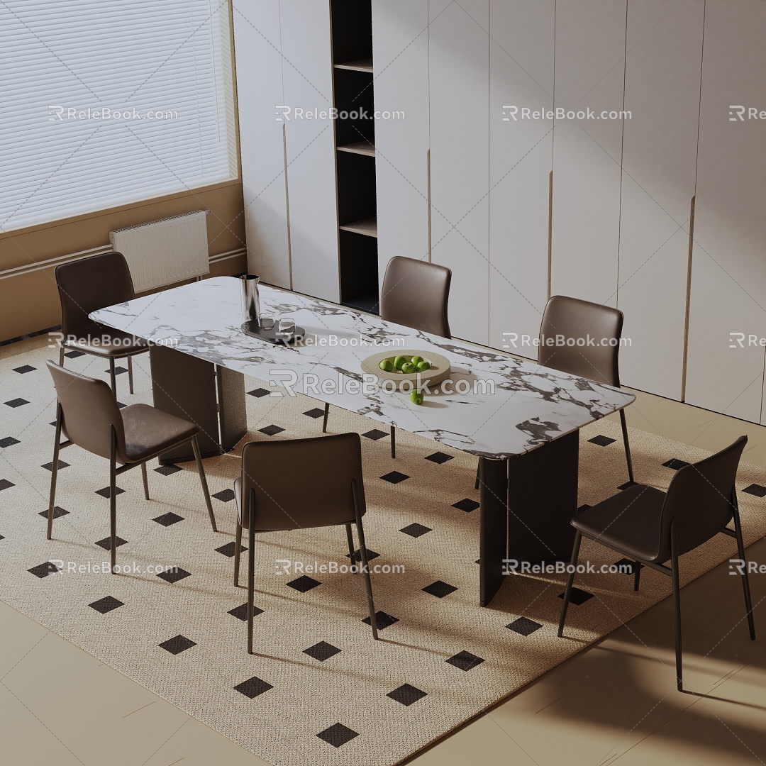 Modern dining table 3d model