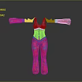 Stylish Red And Blue Patterned Bodysuit With Unique Design For Daily Use