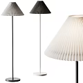 Modern Floor Lamps With Pleated Shades In Different Colors For Home Decor