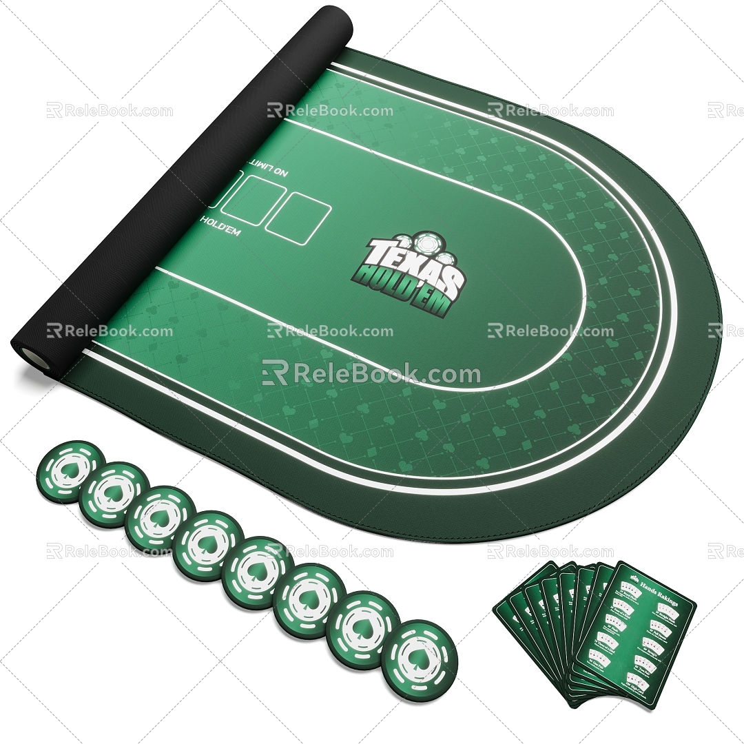 Poker Cushion Table Mat 3d model