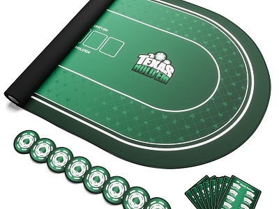 Poker Cushion Table Mat 3d model