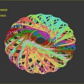 Golden Spiral Woven Furniture Decorative Piece With Intricate Round Weave Pattern