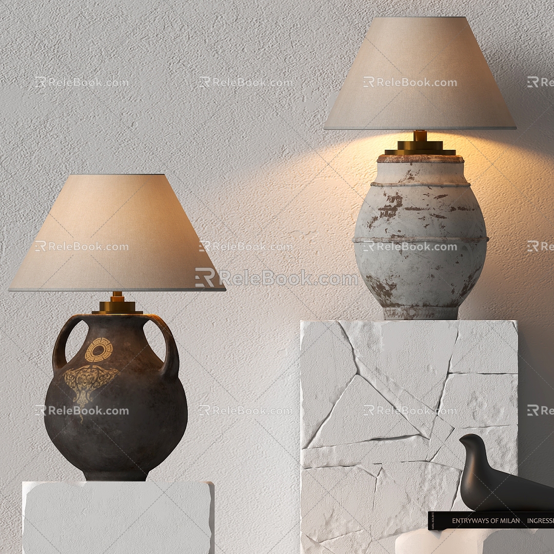 Quiet Wind Table Lamp 3d model