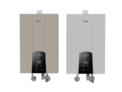 Two Haier Water Heaters With Digital Display Modern Design Daily Use Appliances 3d model