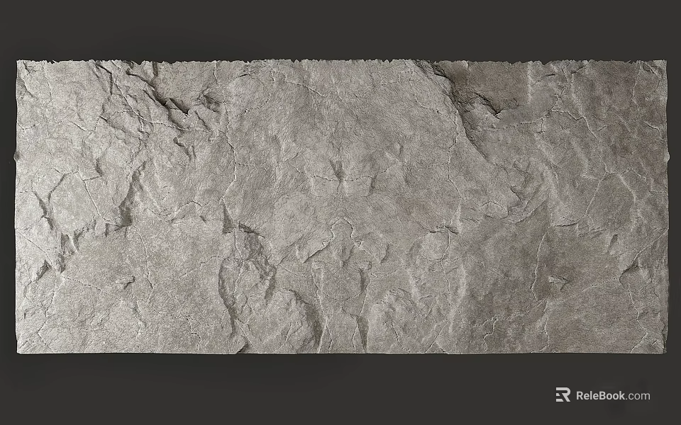 Gray Natural Stone Background Wall With Textured Surface For Modern Interior Decor 3d model 