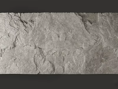 Gray Natural Stone Background Wall With Textured Surface For Modern Interior Decor 3d model
