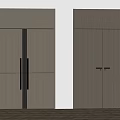 Modern Wooden Double Doors With Sleek Design And Metal Handles Interior