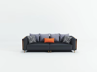 Light Luxury Double Sofa 3d model