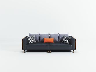 Light Luxury Double Sofa 3d model