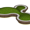 Modern tree pool landscape seat special-shaped tree pool 3d model