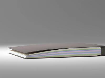 Multi Layer Stacked Material Sample With Colored Layers And Visible Structure 3d model