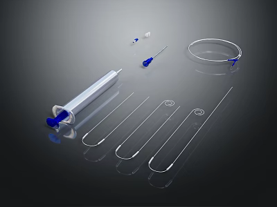 Sterile Medical Devices Including Disposable Syringes Precision Catheters And Probes 3d model