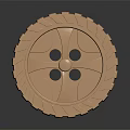 Modern Button Keychain Pull Cable Zipper 3d model