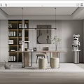 Modern study 3d model