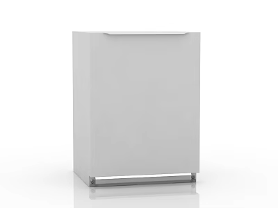 White Compact Kitchen Appliance With Sleek Design And Stainless Steel Base 3d model