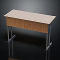 Modern Wooden Table with Metal Legs Simple Design for Home Office Use