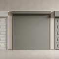 White and Gray Garage Doors Featuring Panel and Roller Design Styles 3d model