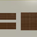 Stylish Brown Venetian Blinds With Different Sizes And Modern Design 3d model