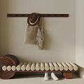 Modern shoe changing stool 3d model
