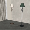 French floor lamp 3d model