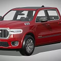 Red RAM Pickup Truck Exterior Design And Details