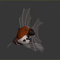 Modern robot fish machine fish machine turtle 3d model