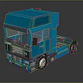 Detailed Blue IVECO Truck 3D Model With Cab And Chassis Design