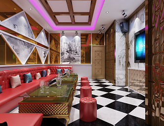 Post-modern KTV rooms 3d model