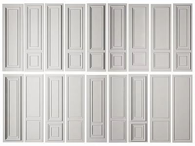 Various Wainscoting Panel Styles And Designs For Interior Home Wall Decoration 3d model
