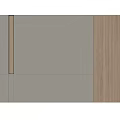 Modern Bed Accent Wall With Wooden Panel And Neutral Tones 3d model