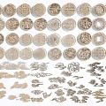 Chinese-style Carved Pattern Totem Window Carved Pane 3d model