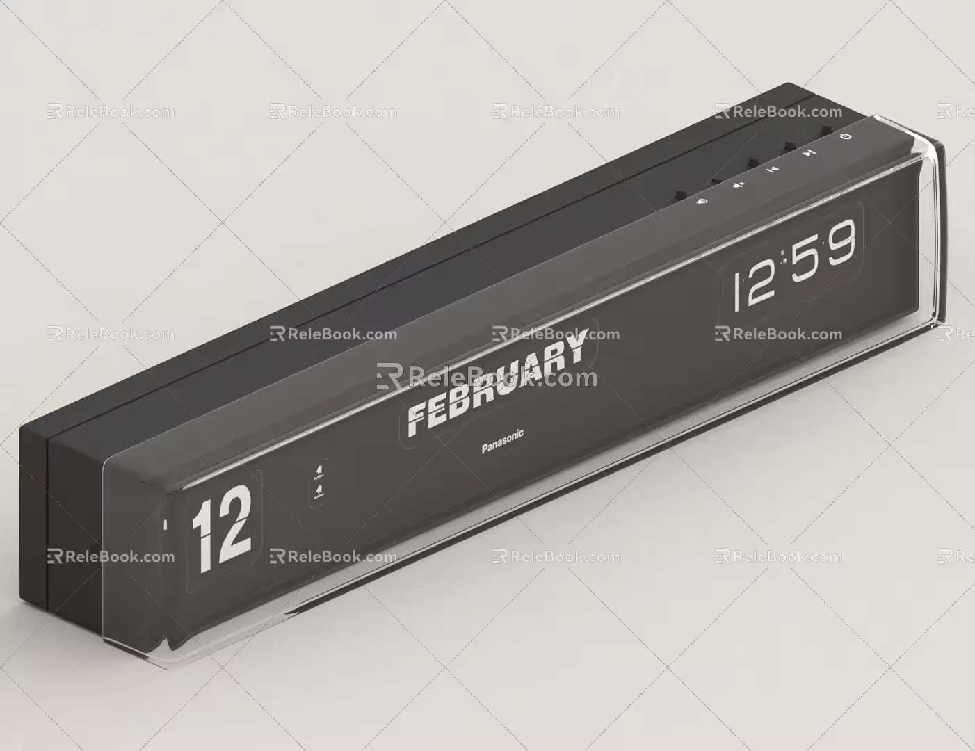 Computer sound clock 3d model