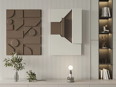 Modern Wall Decorative Painting Hanging Painting 3d model