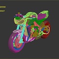 Modern motorcycle two-wheeled motorcycle off-road motorcycle road racing motorcycle 3d model