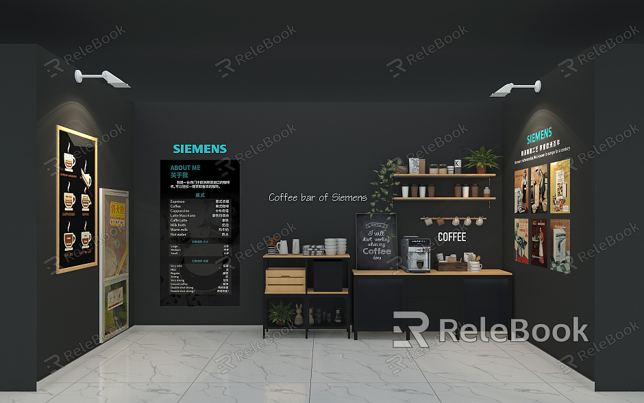 Modern coffee corner model