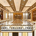 Luxurious Jewelry Store Interior Design With Glass Display Cases And Elegant Lighting