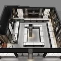 Elegant Modern Jewelry Store Interior With Glass Display Counters And Lighting