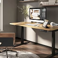 computer desk 3d model