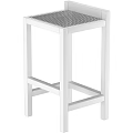 Modern Solid Wood Bar Stool With Rattan Woven Seat For Minimalist Home Kitchen Use