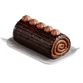 Assorted Delicious Desserts Including Pie Fruit Cake Chocolate Roll And Gingerbread House