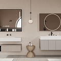 bathroom mirror cabinet bathroom hardware 3d model