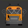 School Bus Old School Bus Small Bus Small Bus Small Van Unmanned Bus School Bus 3d model
