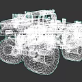 Red Monster Truck With Massive Tires And Sturdy Off Road Design