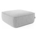 Modern Gray Fabric Ottoman With Textured Surface For Living Room Decor