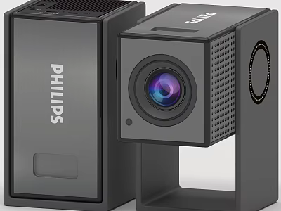 Philips Black Compact Webcam Digital Camera With HD Lens For Daily Use 3d model