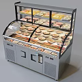 Refrigerated Commercial Display Shelf with Glass Doors Multiple Layers LED Lighting and Metal Frame