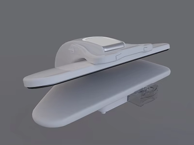 White Modern Portable Household Electrical Ironing Board With Ergonomic Sleek Design 3d model