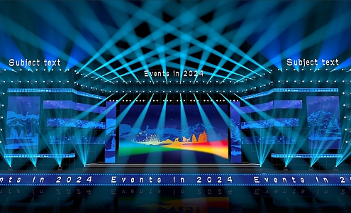 Event stage outdoor stage performance stage trss rack LED 3d model