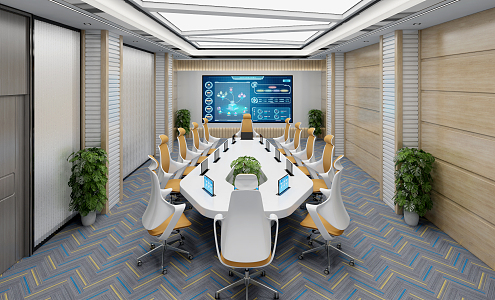 Modern Conference Room 3d model